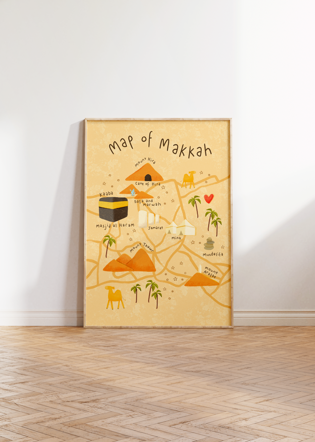 Map of Makkah print