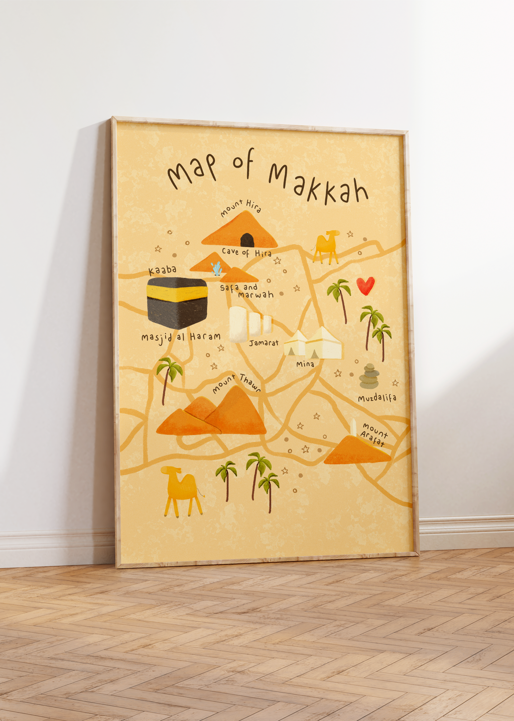 Map of Makkah print