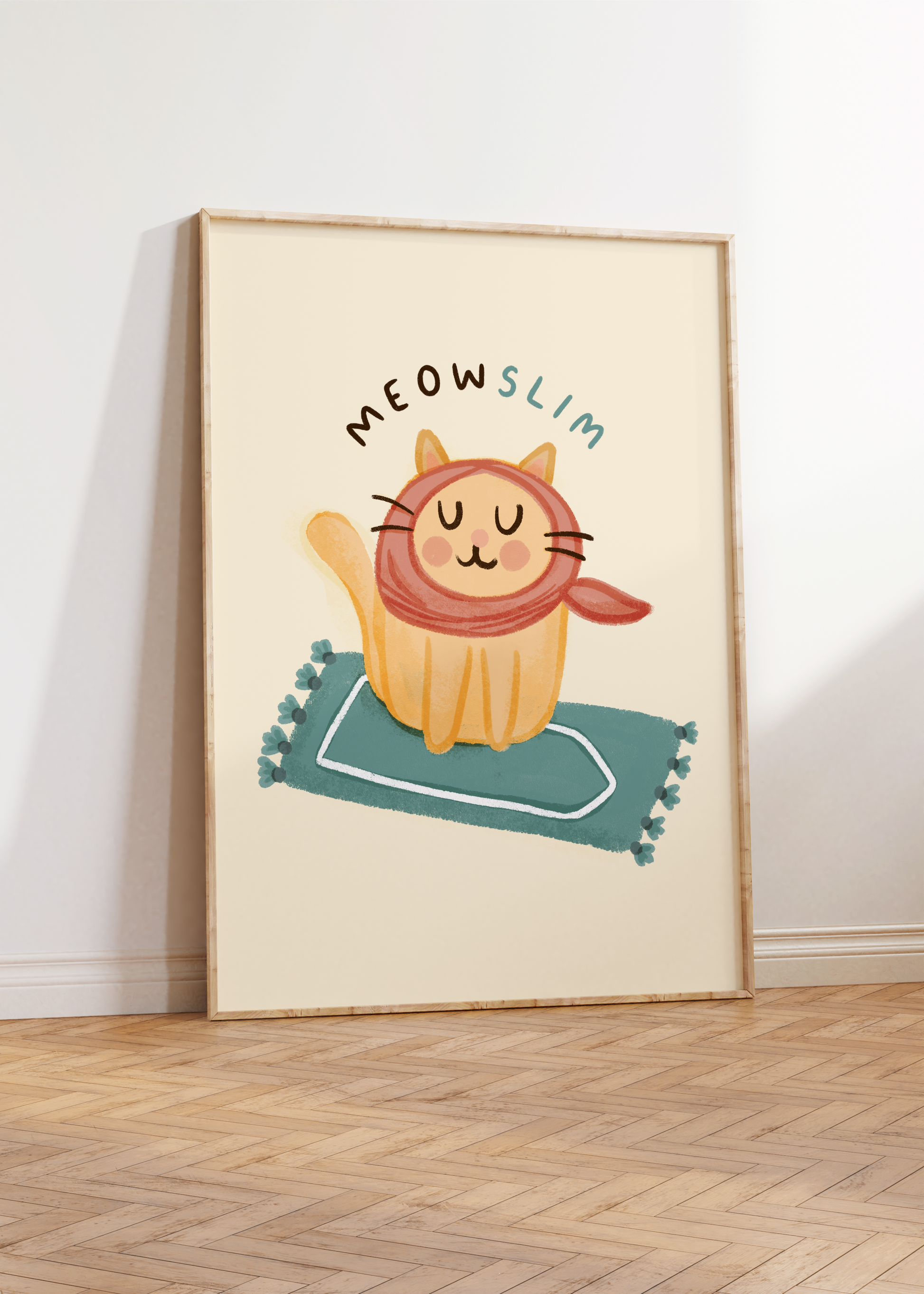 Hijabi Cat Print