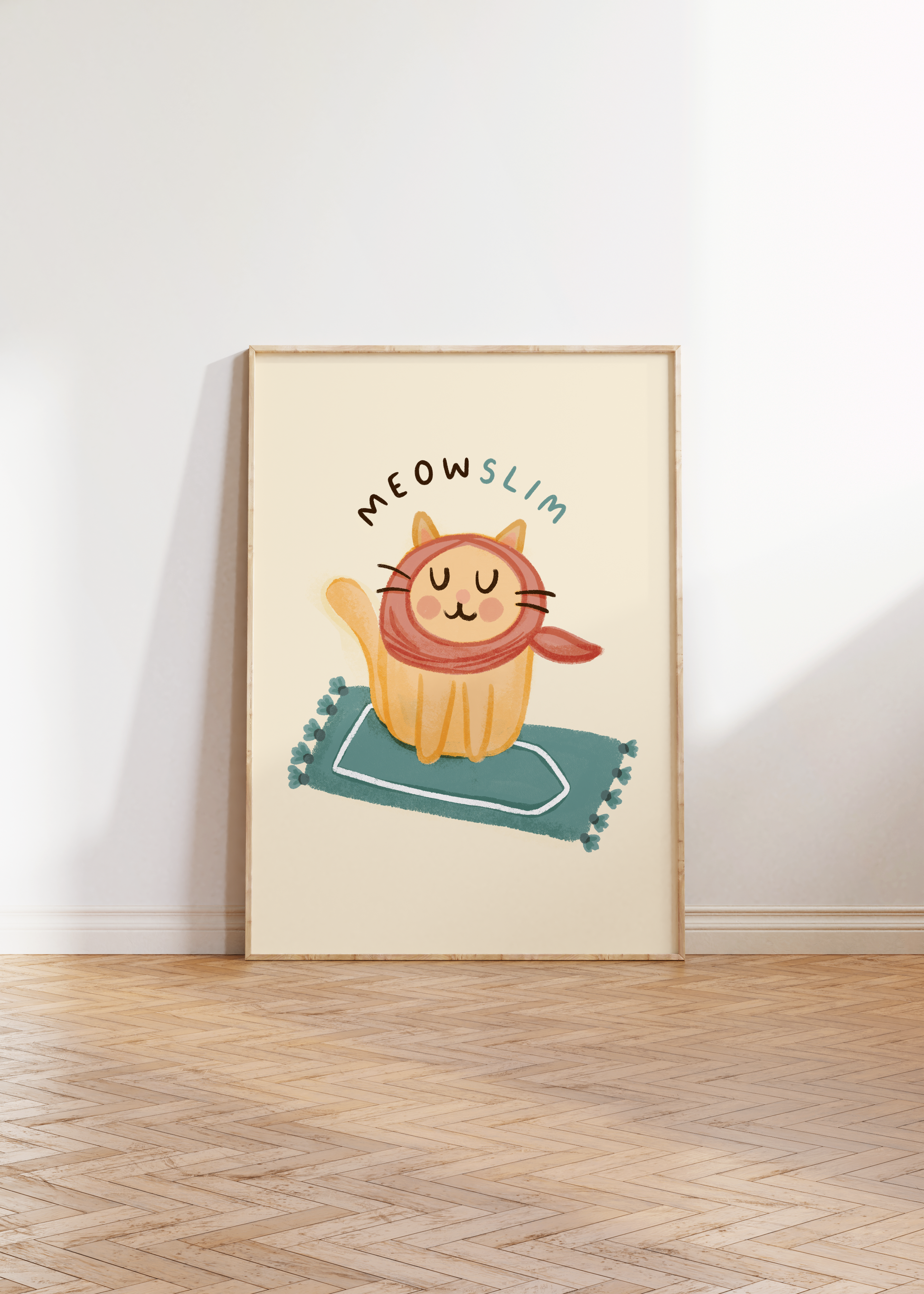 Hijabi Cat Print